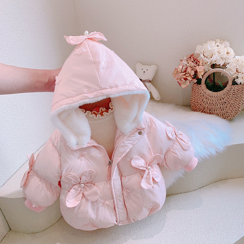 Áo Khoác Độn Bông Mùa Đông Mới Cho Bé Gái