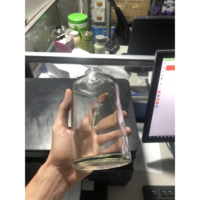 BÌNH ĐỰNG RƯỢU THUỶ TINH -500ml NẮP GÀI CAO CẤP