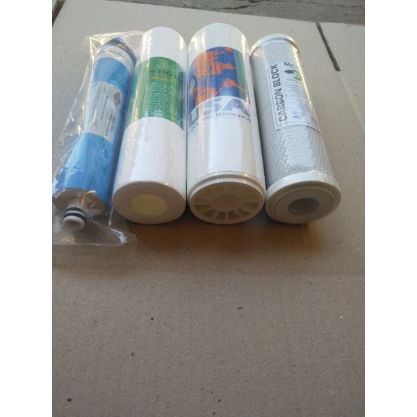 Combo bộ lõi 1,2,3 và 1 màng lọc RO cho máy lọc nước gia đình