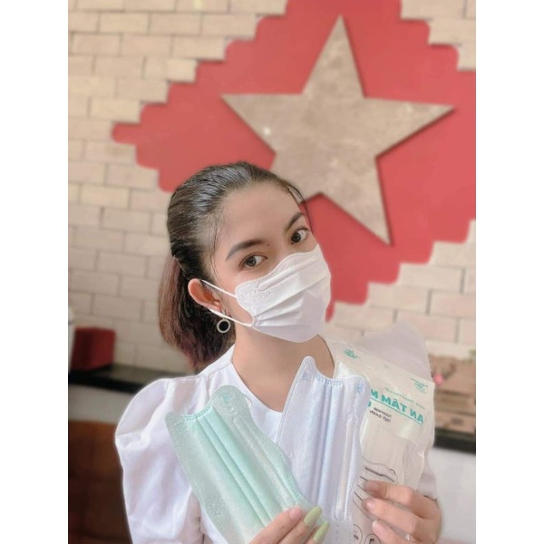 [Thùng 300 cái] khẩu trang cua AN TÂM MASK 4 lớp kháng khuẩn kiểu dáng như KF94 hàng công ty chính hãng