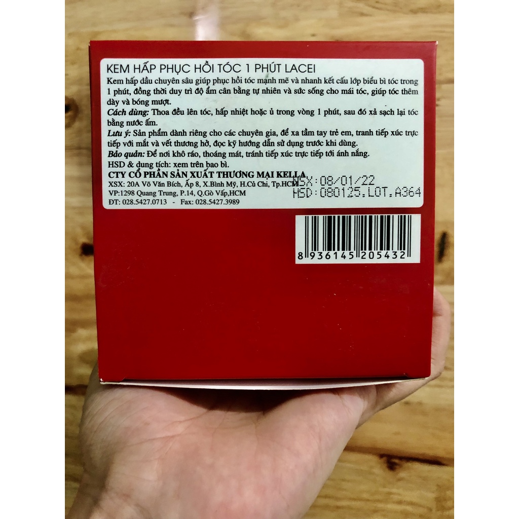 HẤP DẦU PHỤC HỒI TÓC LACEI 1 PHÚT HAIR PLEXX MASK 300ML / Hấp Ủ Tóc Lacei