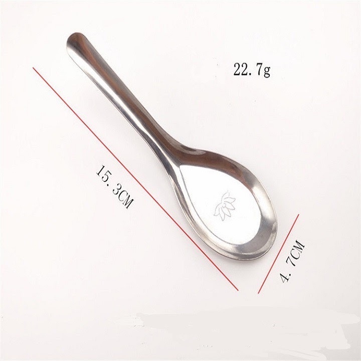 Combo 10 Thìa Phở Hoa Sen 15cm Loại Đẹp