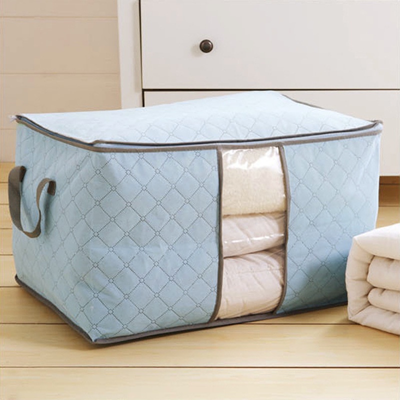 1 Túi Đựng Chăn Mền Chống Bụi Bằng Vải Không Dệt Cỡ Lớn 60x42x35cm Có Thể Gấp Gọn