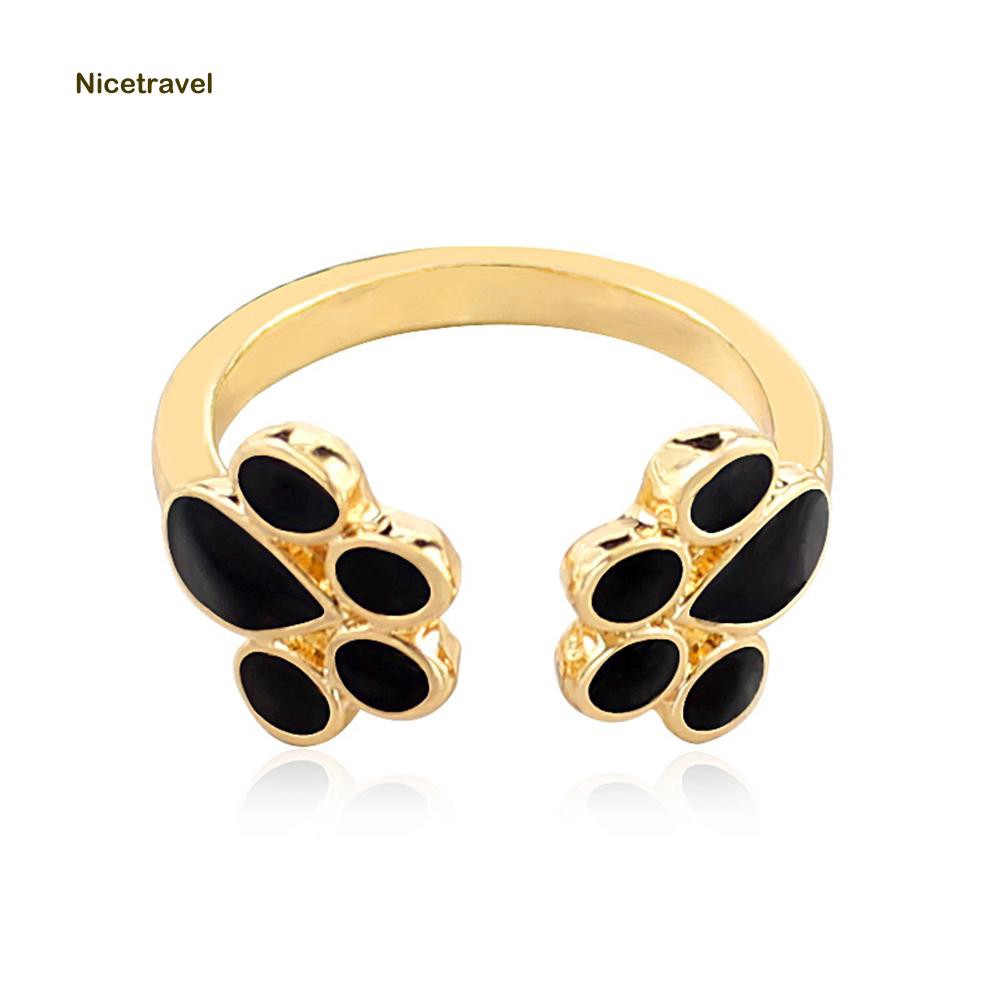 ♠Nhẫn Hở MặT HìNh DấU Chân CúN Dễ Thương ThờI Trang Cho Nữ