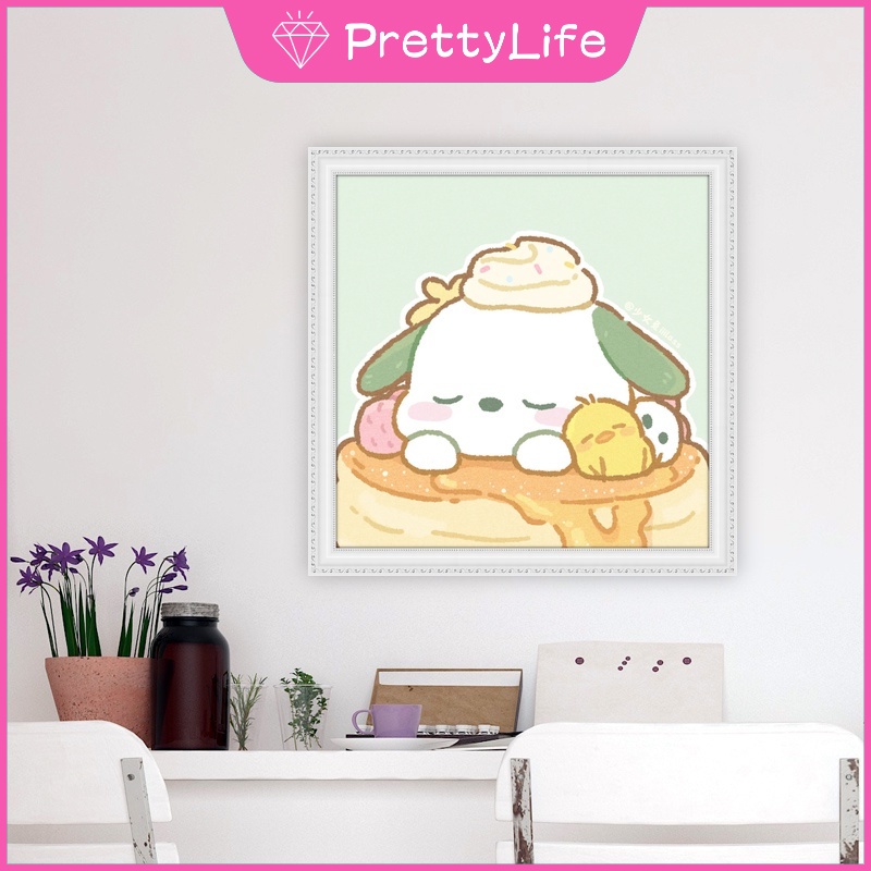 Bộ Tranh Đính Đá 5D Tự Làm Hình Nhân Vật Hoạt Hình Hello Kitty 40x40cm Trang Trí Nhà Cửa