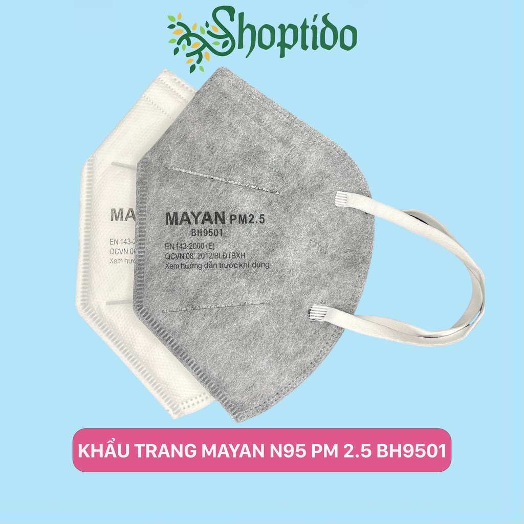 Khẩu trang N95 MAYAN PM 2.5 BH 9501 Chống UV, siêu lọc cao cấp NPP SHOPTIDO | BigBuy360 - bigbuy360.vn