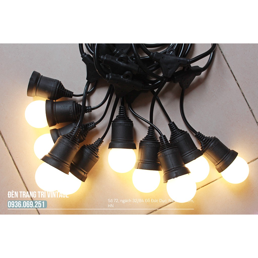 Dây đèn ngoài trời E27 - Kèm bóng