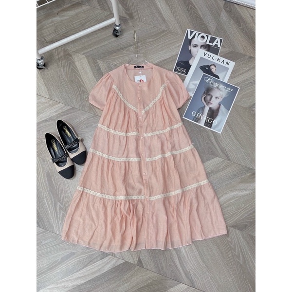 Đầm babydoll phối viền xinh Gb alohashop91