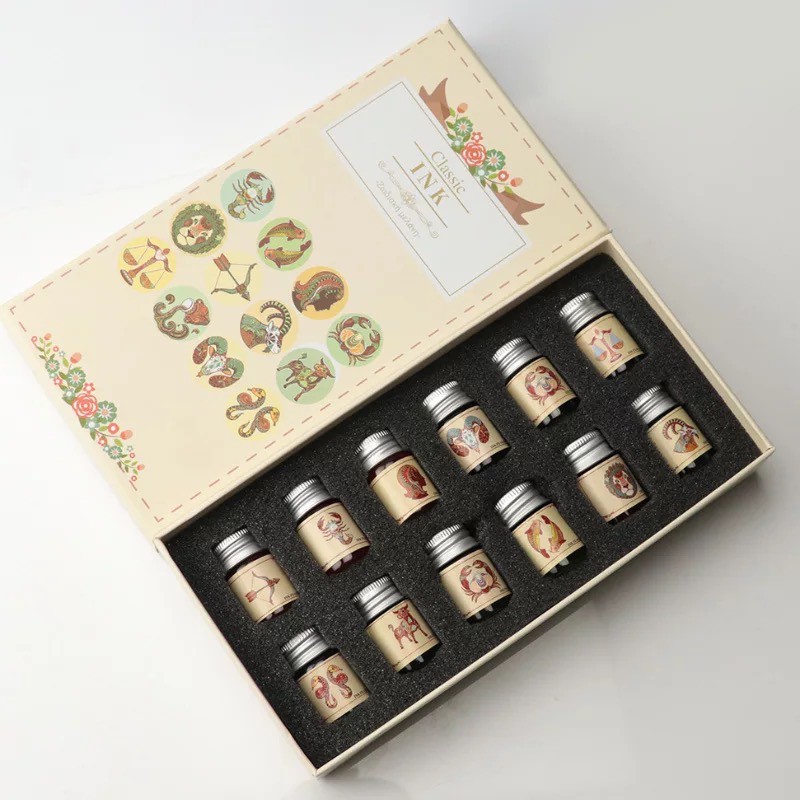 Mực 12 Cung Hoàng Đạo - Mực cho bút pha lê, Mực bút máy thư pháp, Mực bút máy học sinh