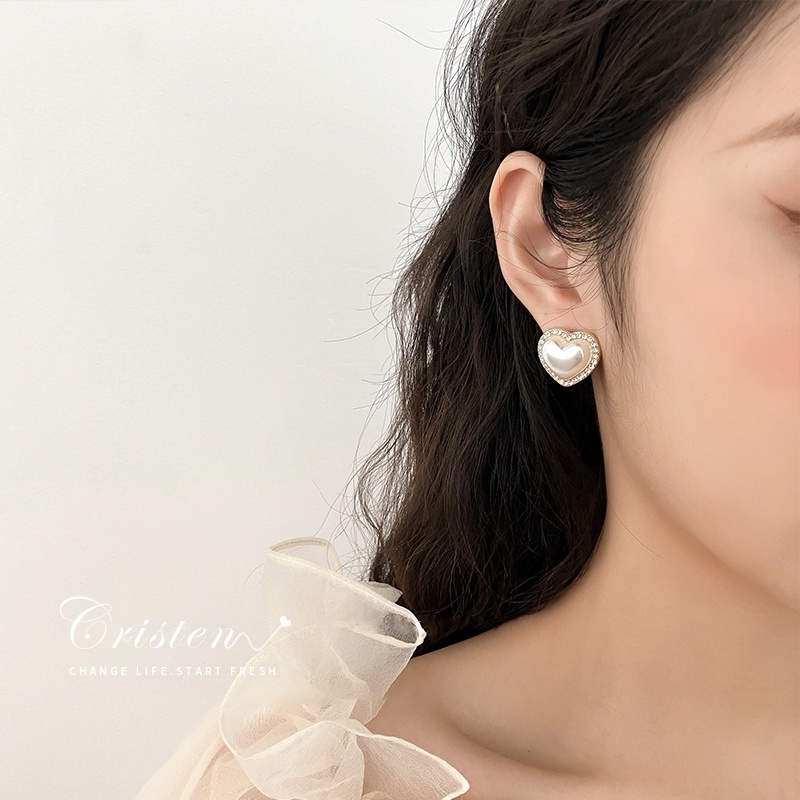 Bông Tai Mạ Bạc 925 Hình Nơ Đính Ngọc Trai Nhân Tạo Phong Cách Hàn Quốc Thời Trang