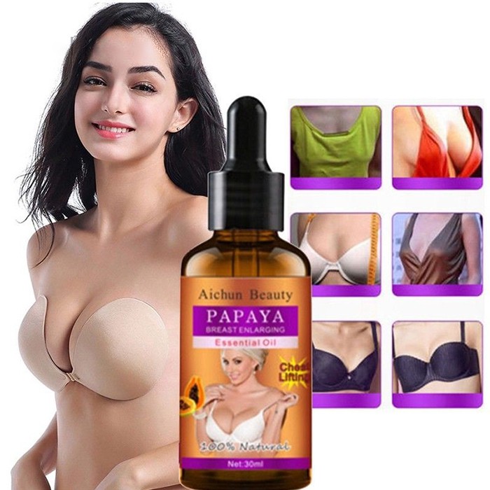 [Có Hàng Sẵn] Aichun Tinh Dầu Nở Ngực Chiết Xuất Trái Đu Đủ Papaya Breast Enhancement Oil 30ml (Có Che Tên)