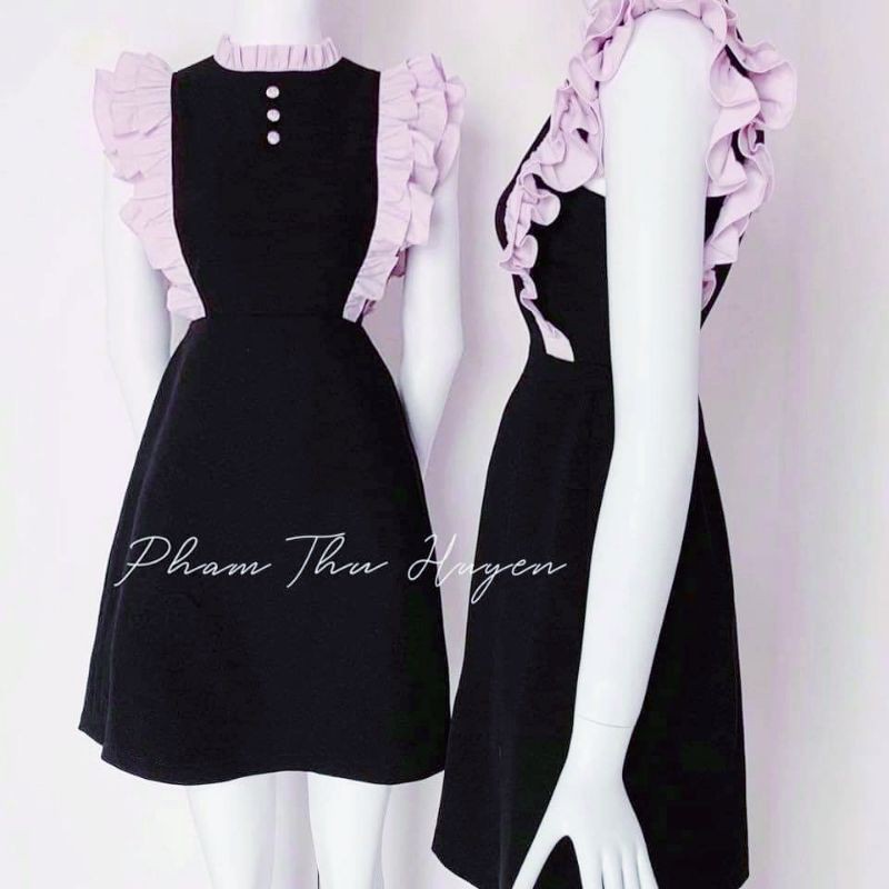 Đầm đen cánh tiên - Váy thiết kế dáng A | BigBuy360 - bigbuy360.vn