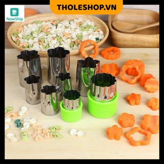 Tỉa rau củ  ⛔GIÁ SỈ⛔  Bộ dụng cụ cắt tỉa rau củ 8 món nhiều kích thước và hình bằng inox cao cấp 4001