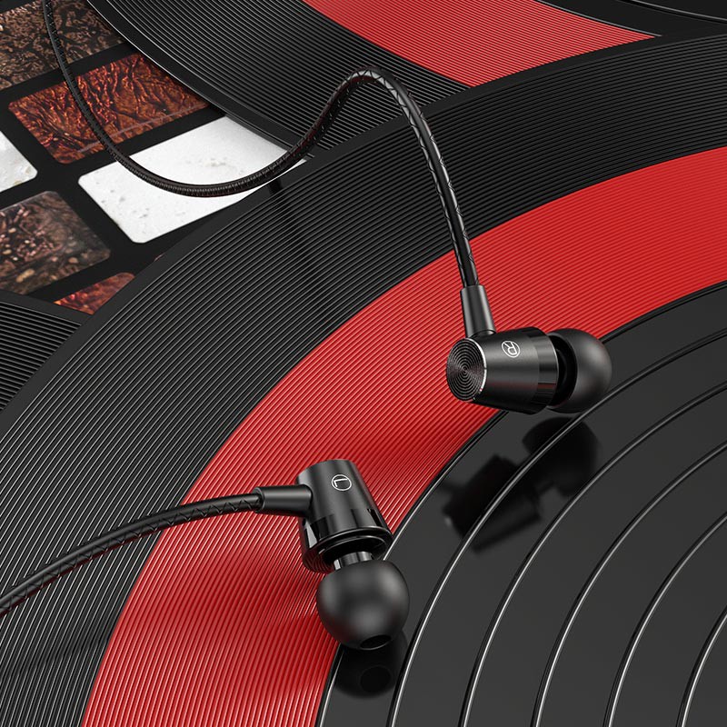 Tai nghe nhét tai Hoco M79 nghe hay có mic đàm thoại, dây chống rối dài 1.2m, Jack cắm 3.5mm - Chính hãng