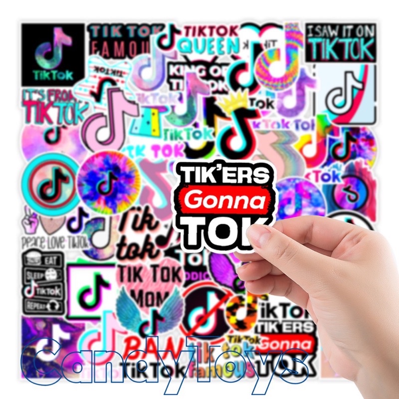 50 MIẾNG HÌNH DÁN STICKER TIKTOK CHỐNG THẤM NƯỚC