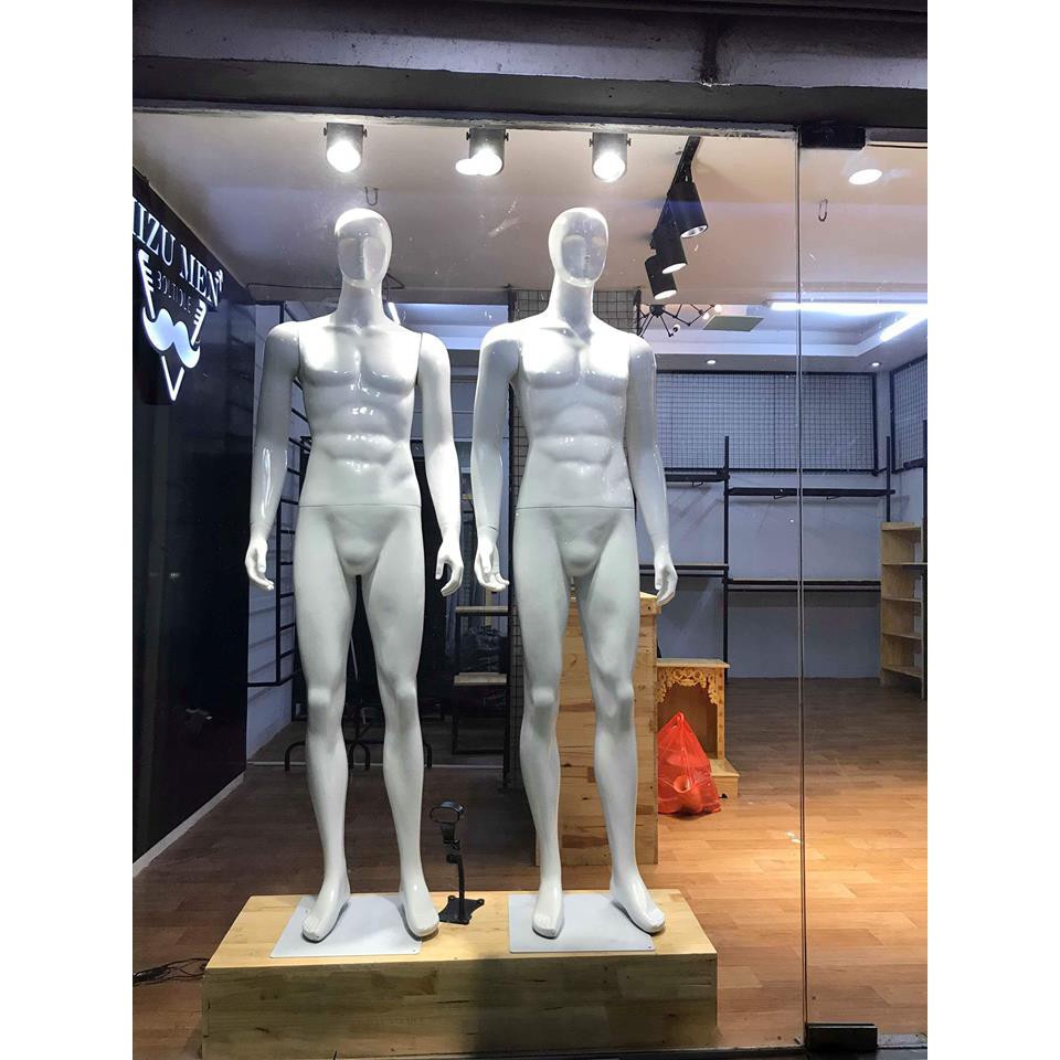 Manocanh nam trắng toàn thân hàng cao cấp - manequin nhựa giá rẻ chuyên dùng trưng bày cho shop thời trang