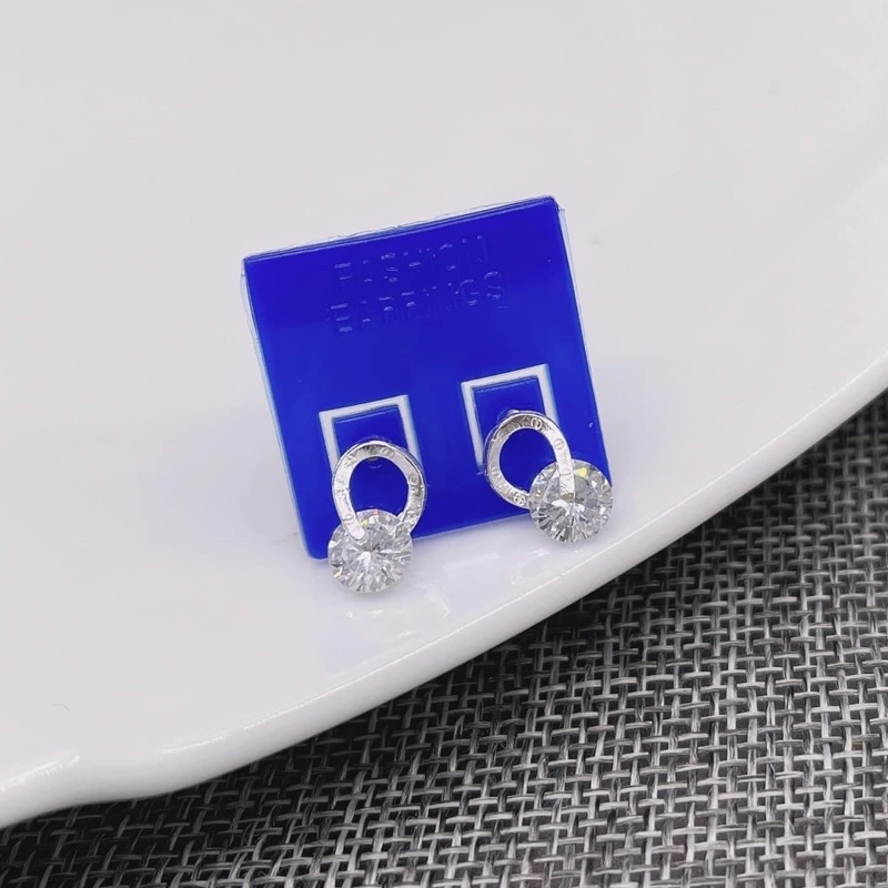 Bông tai Nữ Bạc ta đính đá siêu đẹp , giá rẻ - Vàng Bạc Khải Khải