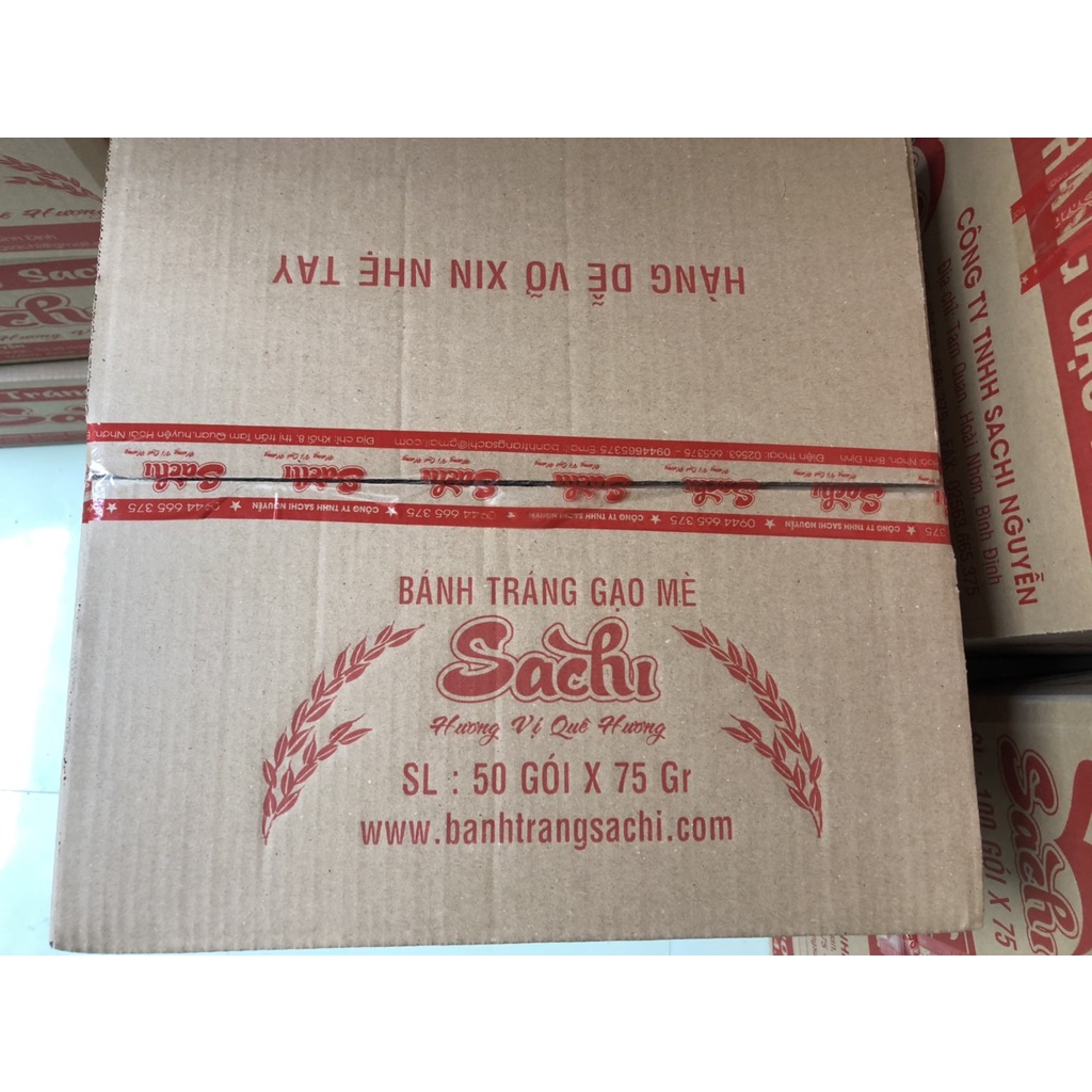 Bánh Tráng Gạo Mè Nướng Sẵn Sachi 🌟Thùng 50 Gói Loại 75Gram🌟Bánh Tráng Sachi🌟