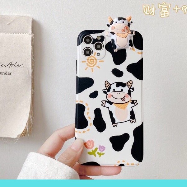 Ốp lưng iphone CUTEỐp bò sữa, gấu nâu BVC  6 / 6s / 7 / 8 / plus / X / XS / XR / 11 / 12 / MINI / PRO / MAX