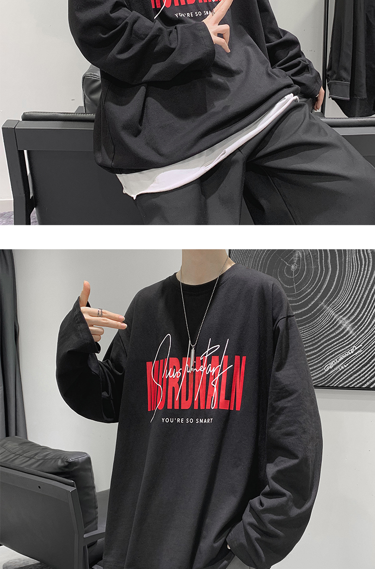 Áo Thun Tay Dài Dáng Rộng Thời Trang Dành Cho Nam | BigBuy360 - bigbuy360.vn