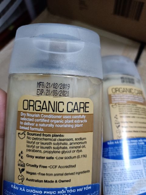 Dầu xả phục hồi và dầu gội dành cho tóc nhuộm ORGANIC CARE | BigBuy360 - bigbuy360.vn