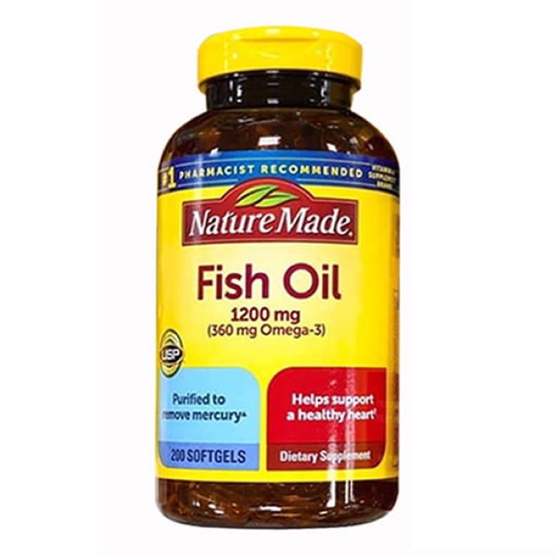 [HSD 2023] Dầu cá nature made Fish oil 1200mg - 200 viên