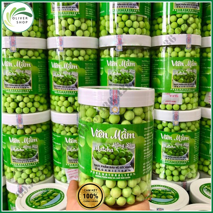 Hộp 500gr Viên Mầm Đậu Nành Hồng Sâm Matcha ⚡FREE SHIP⚡ Chiết xuất từ thiên nhiên, Giúp tăng vòng một và làm đẹp da