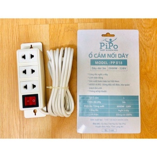 Ổ CẮM PP018 PIPO 2000W( dây dài 3m)