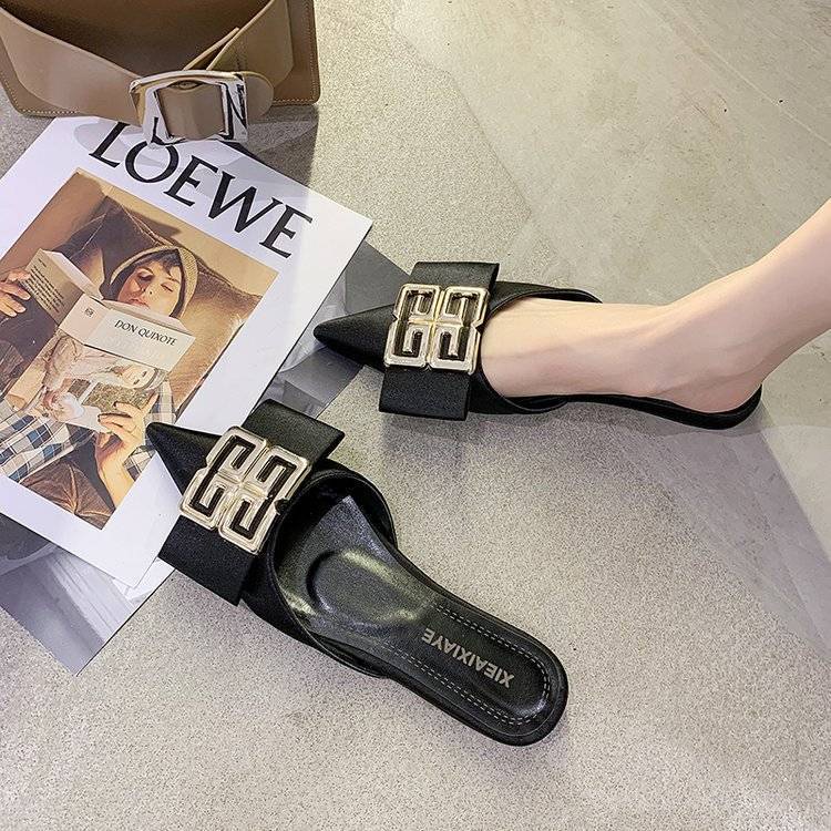 Sandal Mũi Nhọn Đế Bằng Cao Cấp Thời Trang Dành Cho Mùa Thu