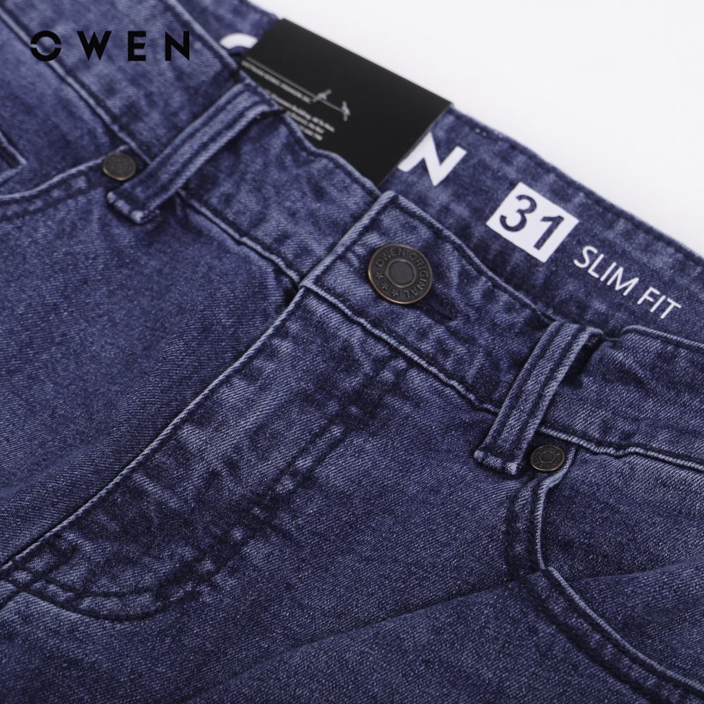 OWEN - Quần jean Slim Fit Xanh - QJSL221488