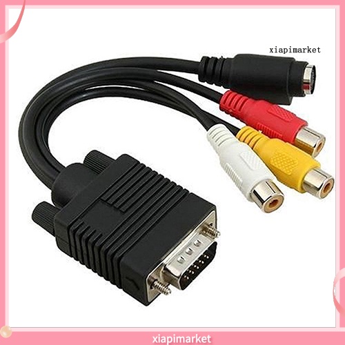 Dây Cáp Chuyển Đổi Vga Sang S-Video 3 Rca Av Tv Cho Pc Laptop