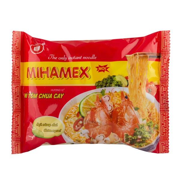 Thùng 30 gói mì MIHAMEX_ HV Tôm Chua Cay  ăn liền hảo ba gói tôm miền hảo muối chấm khô xào đại