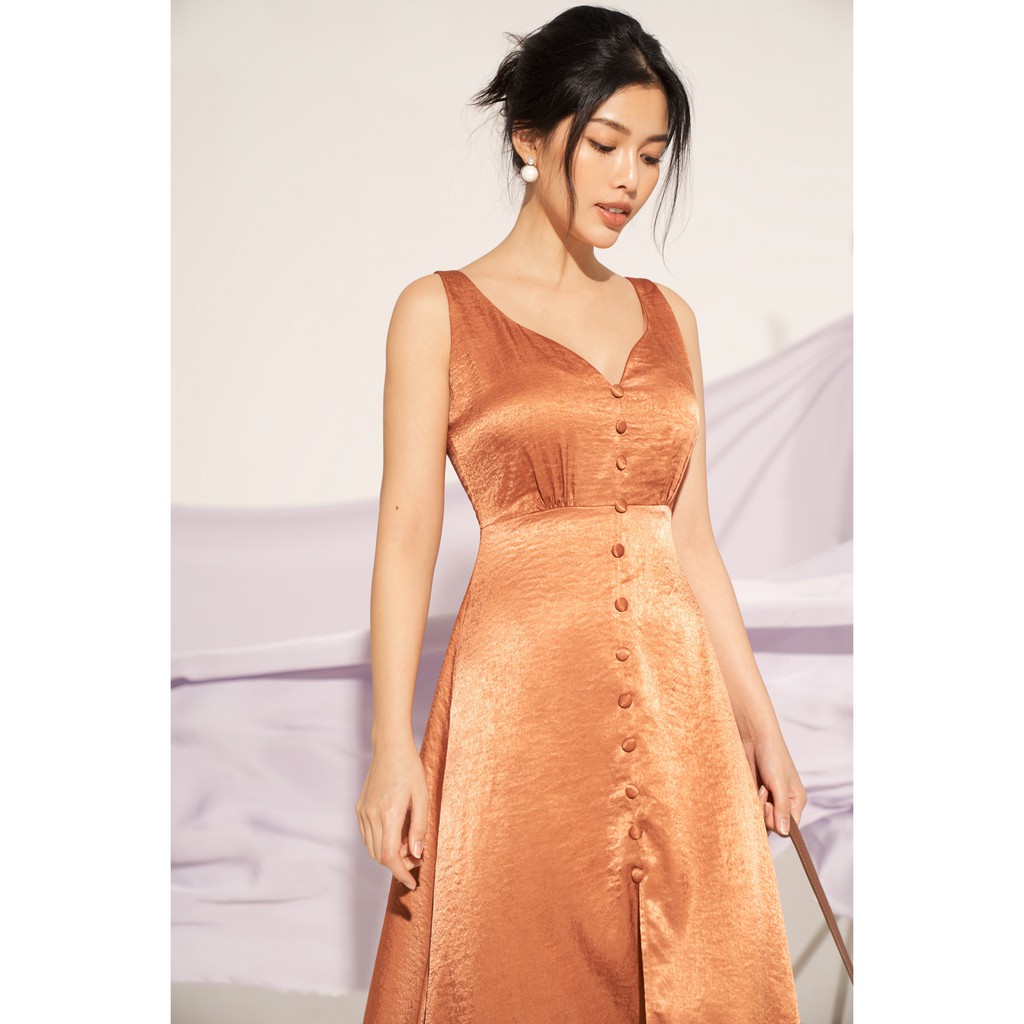 [26Studio] Đầm dài nhiều nút cổ V Kaitlyn Dress