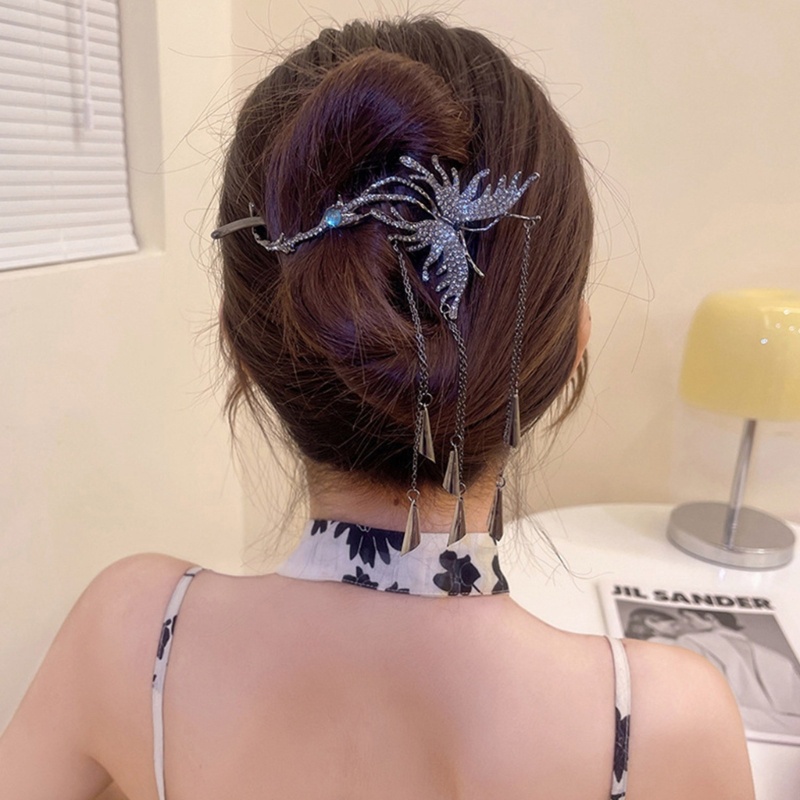 Trâm Cài Tóc Kim Loại Hình Bướm Đa Năng Thanh Lịch