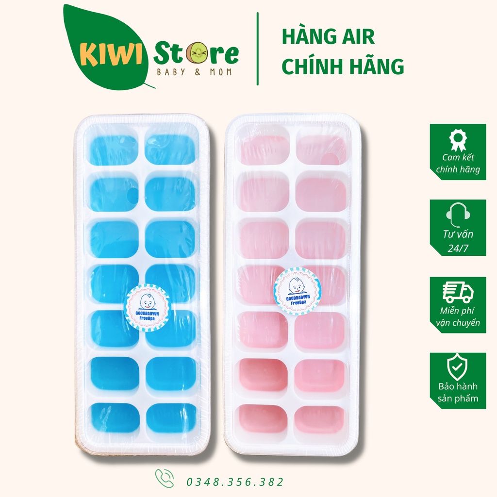 Khay trữ đông đồ ăn dặm cho bé - đế silicon ( 14 ô )