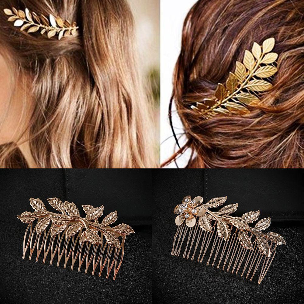 XIANTIN Lược Cài Tóc Màu Vàng / Bạc Phong Cách Hy Lạp Thời Trang Cho Cô D