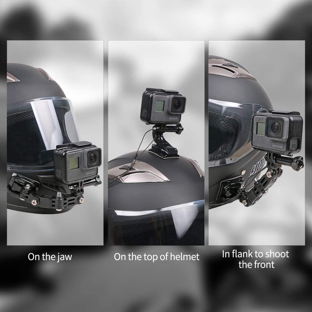 Bộ Phụ Kiện Gắn Mũ Bảo Hiểm Cho GoPro Hero Black 4 Session Yi Osmo Action | BigBuy360 - bigbuy360.vn