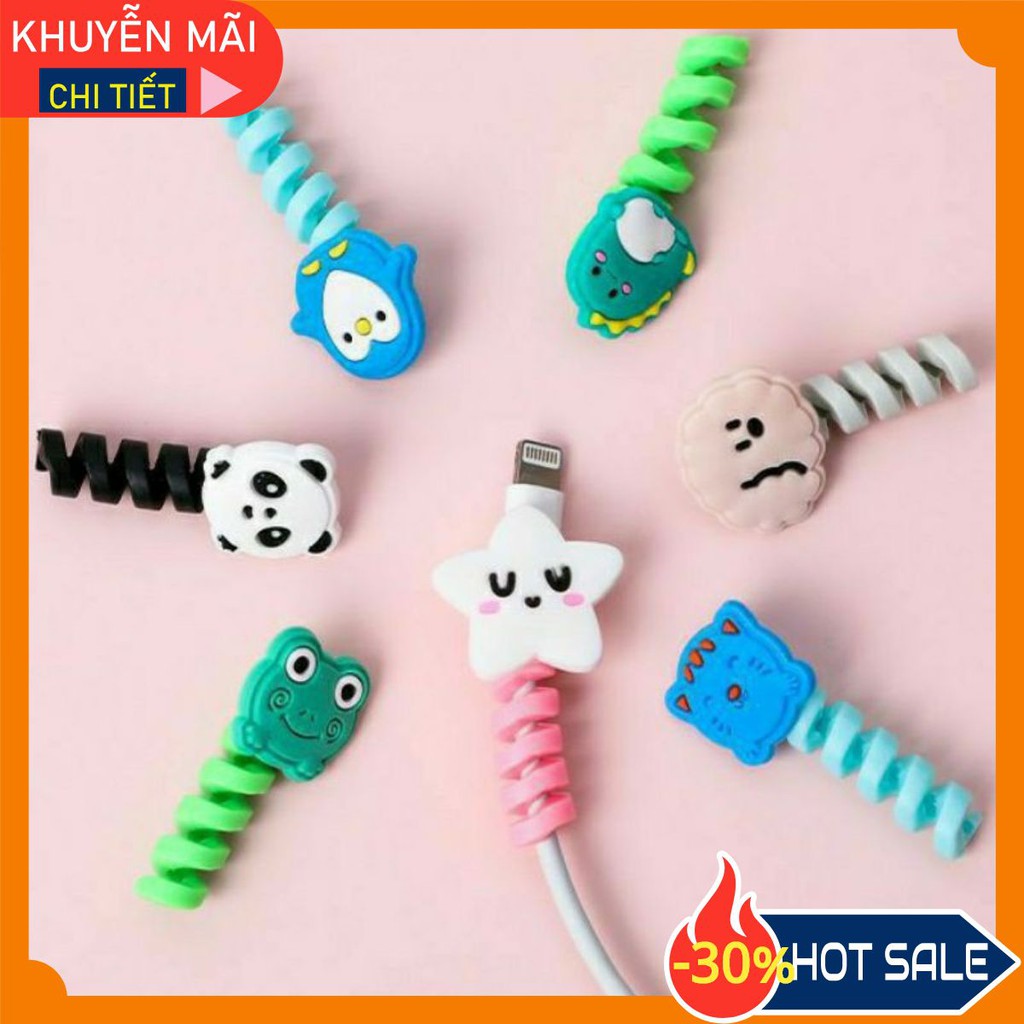 Phụ kiện bảo vệ Cáp sạc, Tai nghe Hình xoắn ốc dễ thương | BigBuy360 - bigbuy360.vn