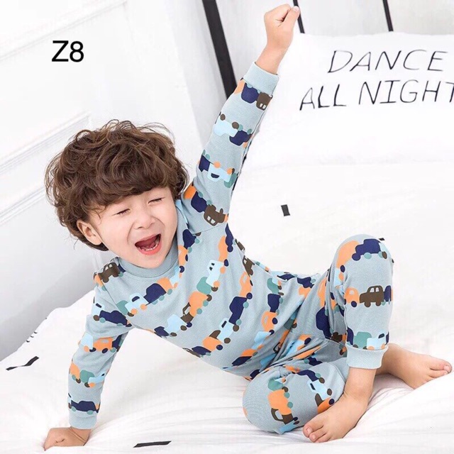 Bộ Nỉ Dài Tay Cho Bé Vải Cotton Hàn Quốc