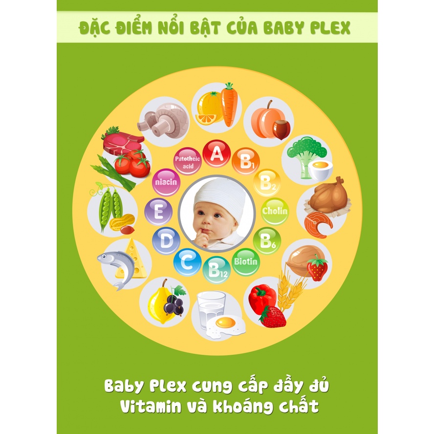Vitamin Tổng Hợp Cho Bé Nature's Plus Baby Plex Giúp Bé Ăn Ngon &amp; Phát Triển Toàn Diện (Chai 60ml)