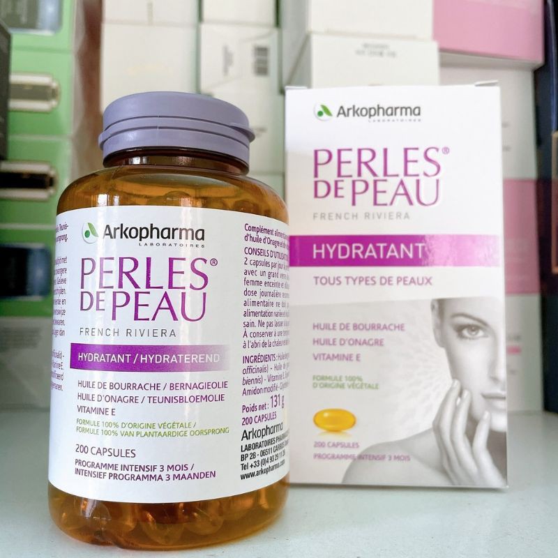 viên uống làm đẹp da arkoparma 200 viên perles de peau của pháp(date 2024)