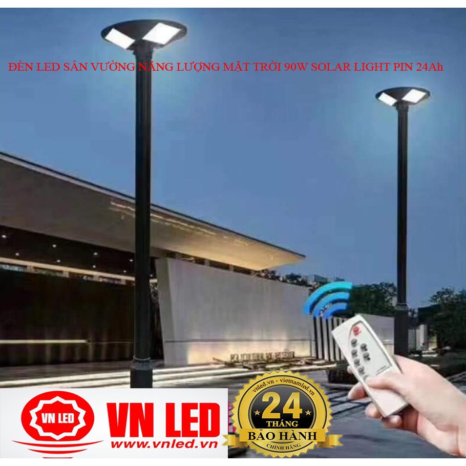 ĐÈN LED SÂN VƯỜN NĂNG LƯỢNG MẶT TRỜI 90W và 120W SOLAR LIGHT PIN 18Ah, 24Ah