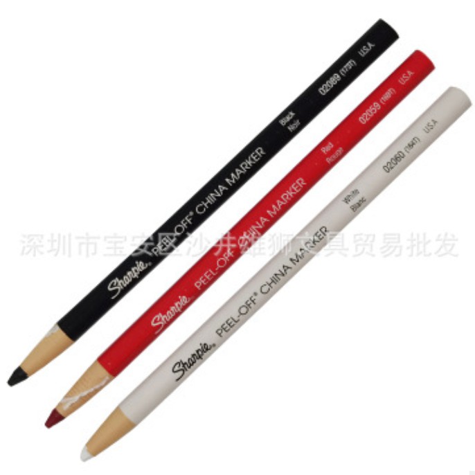 Chì đá kẻ mày SHARPIE Pro,bút chì định hình môi mày phun xăm 3 Màu Đen Đỏ Trắng dễ bám màu,không trôi -USA