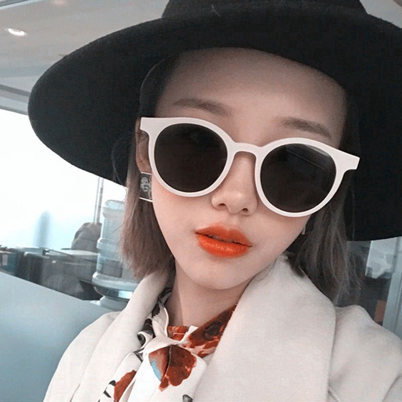 【cfh】Kính Mát Gọng Tròn Chống Tia Uv400 Kiểu Dáng Cổ Điển Dành Cho Nữ