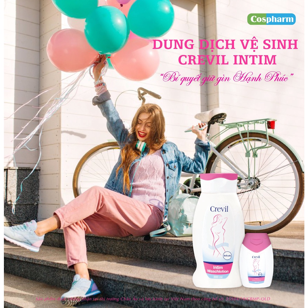 Dung Dịch Vệ Sinh Phụ Nữ Ngăn Ngừa Viêm Nhiễm Phụ Khoa Crevil Intim Waschlotion 300ml