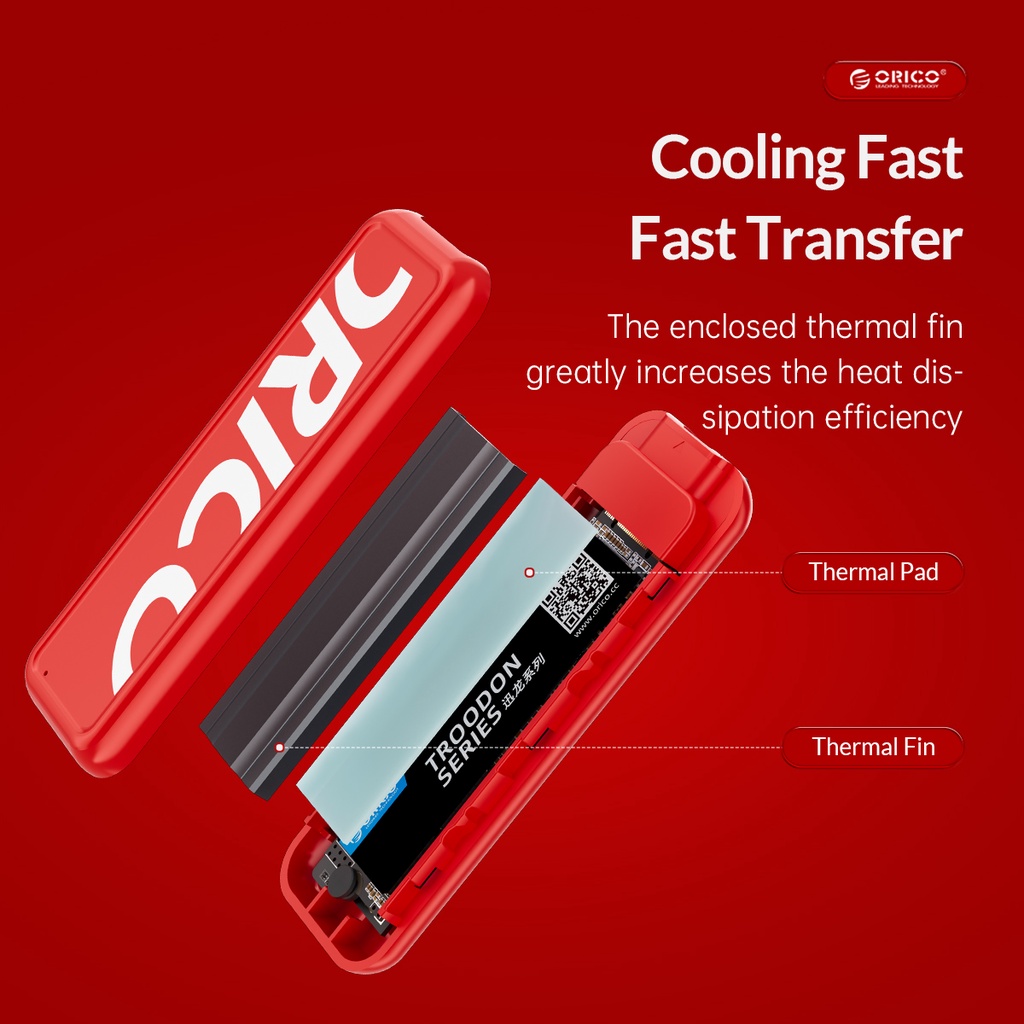 ORICO Thiết Bị Đựng Ổ Cứng Ngoài M.2 NVME SSD UASP USB 3.2 Gen 2 10Gbps M.2 NVME 4TB 2280 2260 2242 2230 SSD (CPM2C3)