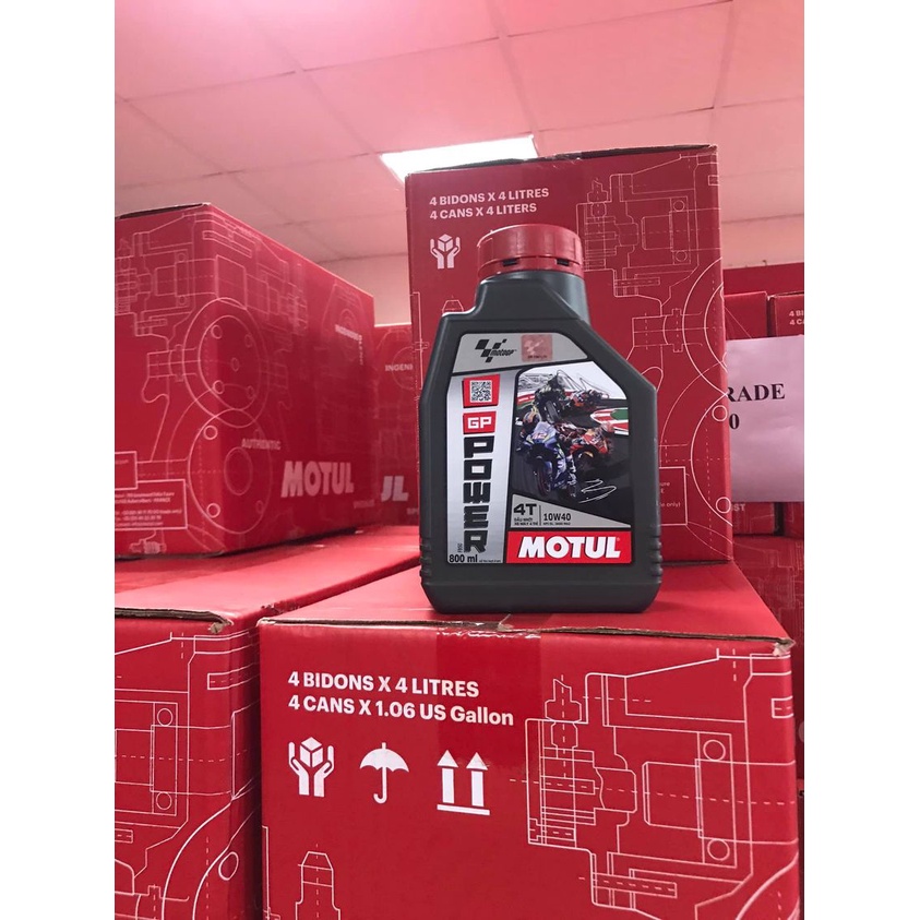 Nhớt Motul GP Power 10W40 chuyên dùng xe côn tay, xe số