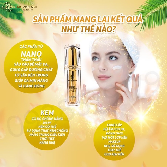 KEM FACE NANO HUYỀN PHI CÓ CHỐNG NẮNG SPF 30+ ( Chính Hãng )