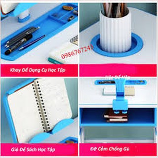 Combo bộ bàn ghế học sinh chống gù, chống cận tặng bộ đèn Led