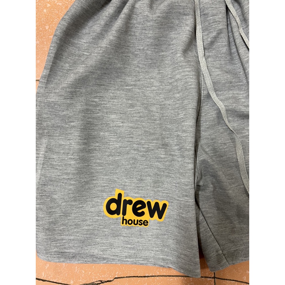 Quần short nỉ drew đen xám hàng cao cấp unisex nam nữ